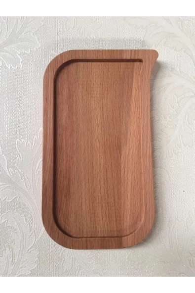 Decomarket Doğal Ahşap Kayın Mutfak Servis Sunum Tabağı 12*20 Cm - Resim 3