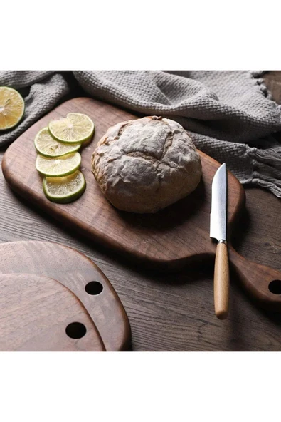 DEBAW Dekoratif Ceviz Ahşap Kesme Ve Sunum Tahtası - 2