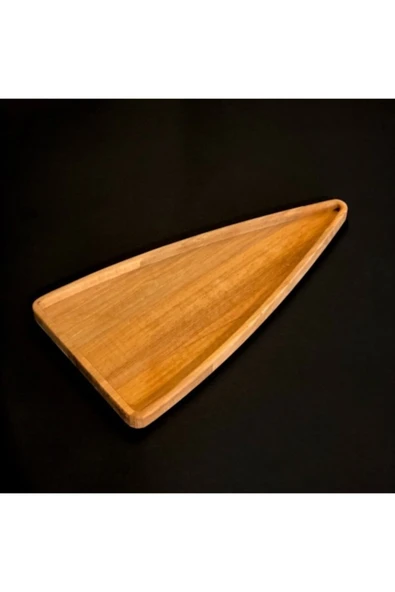 Çiçek Penceresi Doğal Ahşap Üçgen Servis ürün görseli 1