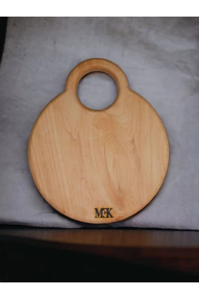 MEKWOOD Doğrama Tahtası & Sunumluk Yuvarlak Kulplu 29.5×24.5 Cm ürün görseli
