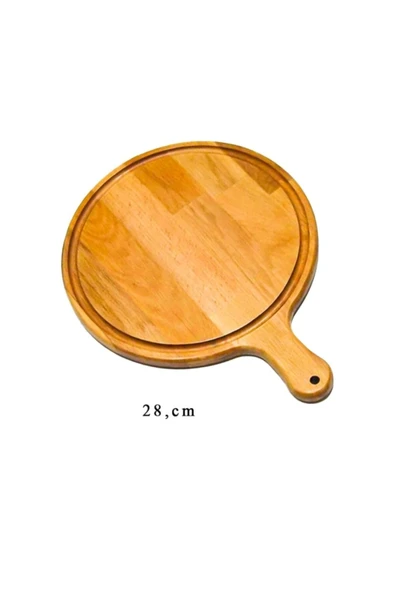 livabord 28cm Saplı Ahşap Pizza Kesim Sunum Tabağı Lbsplpz28 ürün görseli