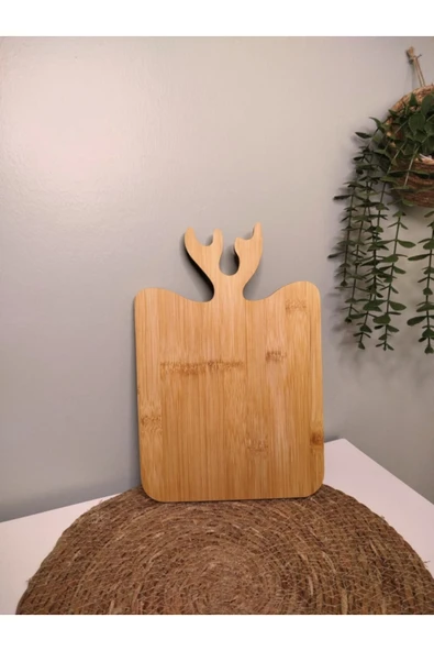 arslanoglu ahsap bambu geyikli kesme tahtası - Resim 2