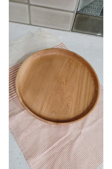 Minimalhomedesign Ahşap Ceviz Top Ayaklı Sunumluk Tepsi 30cm/ceviz Kase, Çerezlik/top Ayaklı Ağaç Kahve Sunumu - 2