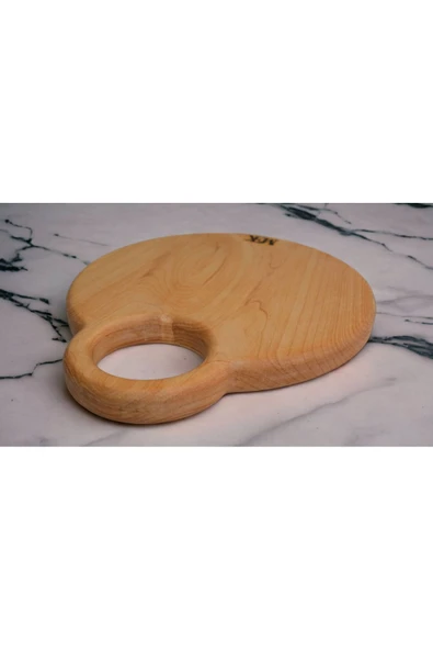 MEKWOOD Doğrama Tahtası & Sunumluk Yuvarlak Kulplu 29.5×24.5 Cm - Resim 2