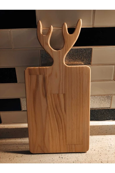 Cankurtaran Design Geyik 2'li Kesme Sunum Doğrama Tahtası, Peynir Tabağı, Servis Tahtası - 2