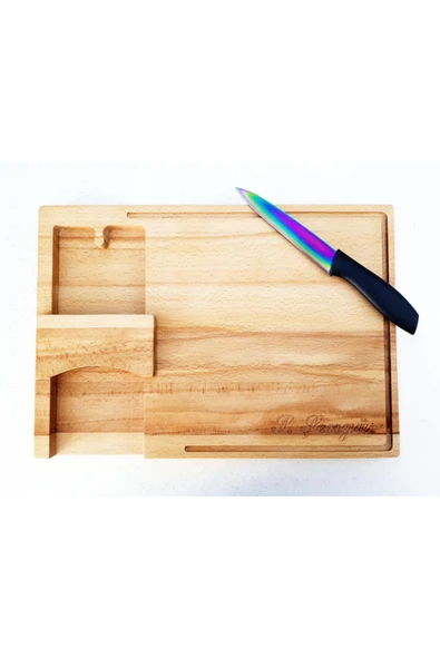 Bonnywoodart Masif Ahşap Kesme Tahtası - Resim 2