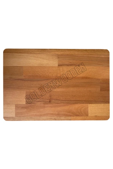 GOLDENWOODEN Doğal Ahşap Sunum Tabağı Ayaklı Ahşap Sunumluk(KAYIN/GÜRGEN)(BOY:40CM EN:27CM YÜK:6,5CM) - 5