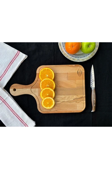 Mondecor Masif Ahşap Kesme Tahtası 23,5x36,5 Cm Ncr001 ürün görseli