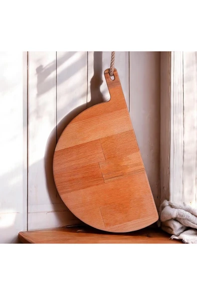 Forducts Doğal Ahşap Et Hamburger Kesim Tahtası, Sunum Tahtası Sunum Tepsisi Peynir Tabağı - 8