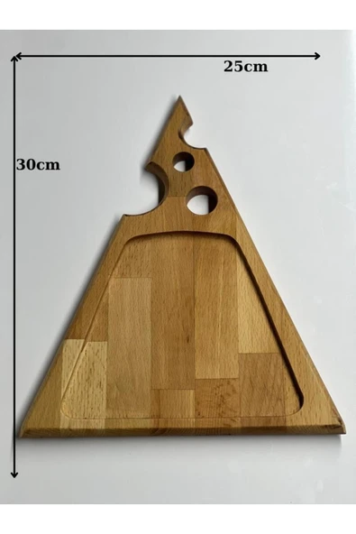 ATAwood Kahvaltı Tabağı, Peynir Dilimi Sunum, Kahvaltı Sunum, Kayın Ağacı Sunumluk , Doğal Ahşap - 3
