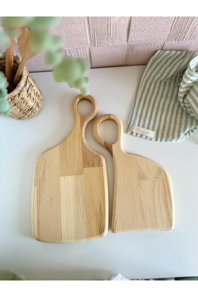 ERSAT HOME 2'li Ahşap Dekoratif Kesme Ve Sunum Tahtası