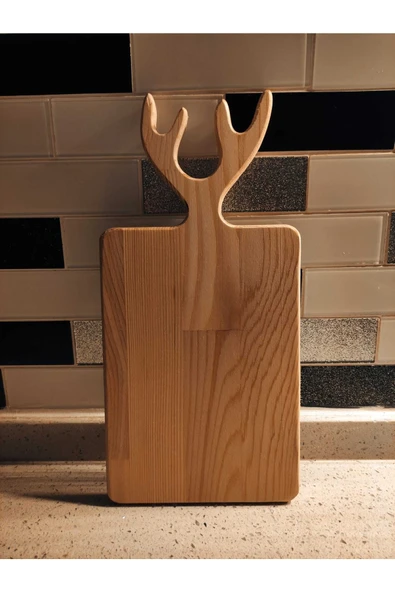 Cankurtaran Design Geyik 2'li Kesme Sunum Doğrama Tahtası, Peynir Tabağı, Servis Tahtası