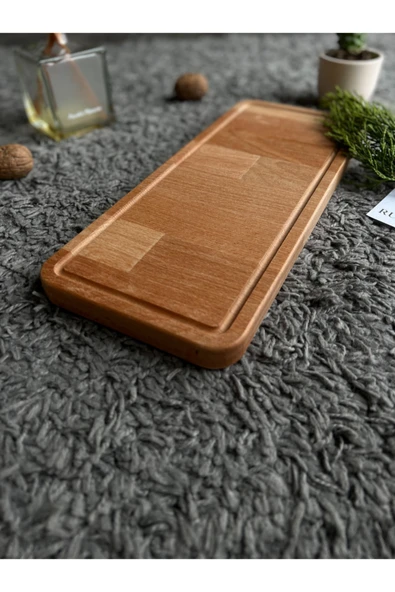 Runo Wood Doğal Ahşap Sunum Tabağı Kek Servisi, Pasta Servisi, Peynir Tabağı Kayın Ağacı