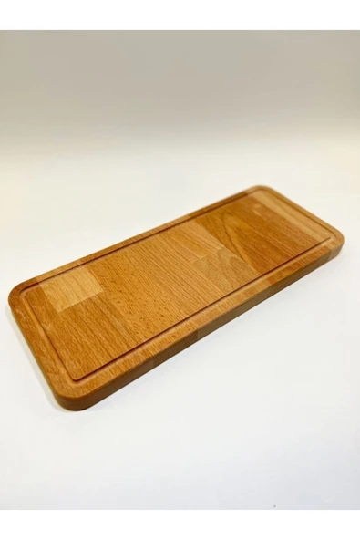 Runo Wood Doğal Ahşap Sunum Tabağı Kek Servisi, Pasta Servisi, Peynir Tabağı Kayın Ağacı - 3