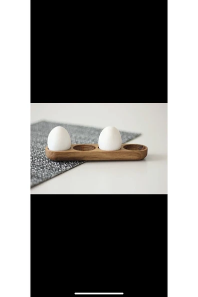 atolyesiahsap Ahşap Kütük 4’lü Dikdörtgen Yumurtalık - Resim 2