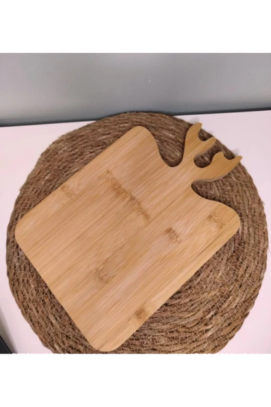 arslanoglu ahsap bambu geyikli kesme tahtası - Resim 5
