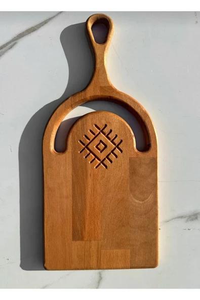 inwood Ahşap Saplı İşlemeli Kesme Tahtası 38x16 Cm ürün görseli