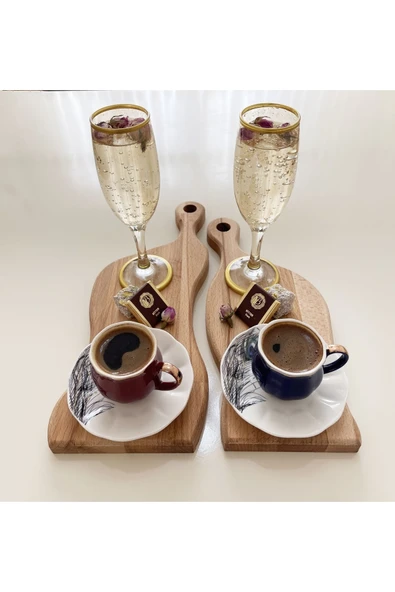 FİLOBOX Doğal Ahşap Kayın Ağacı Kesme Ve Sunum Tahtası 2'li Set ürün görseli 1