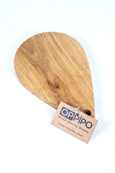 OPPİPO Damla Model Şarküteri Ve Peynir Sunum Tepsisi - El Yapımı, Doğal Ağaç - 3