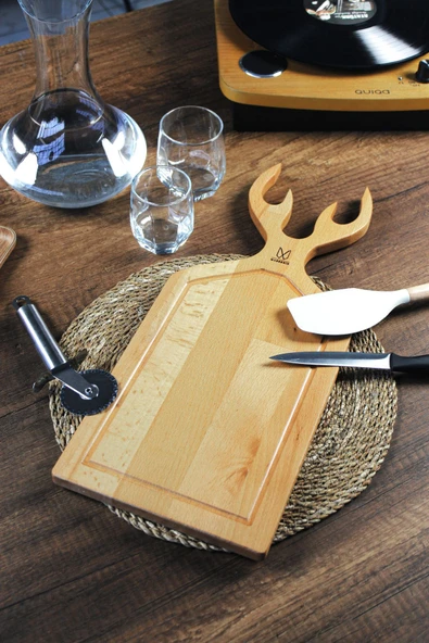 MASSERİN Geyik Corian Ahşap Kesme Ve Sunum Tahtası - Resim 3