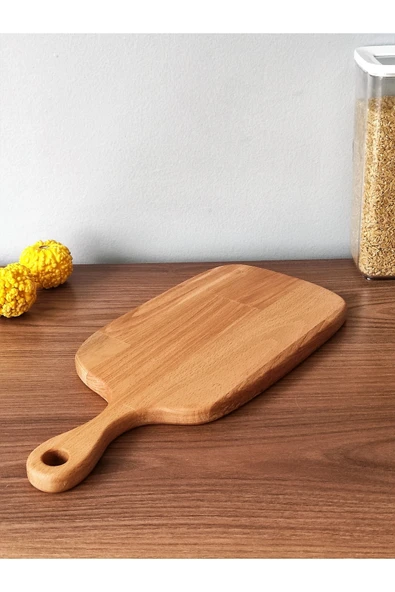 beysahome Ferny Ahşap Kesme Tahtası, Sunum Tahtası, Ahşap Servis Tabağı, Ahşap Peynir Tabağı, Kayın Ağacı - 3