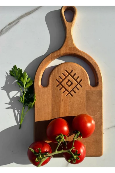 inwood Ahşap Saplı İşlemeli Kesme Tahtası 38x16 Cm - Resim 3