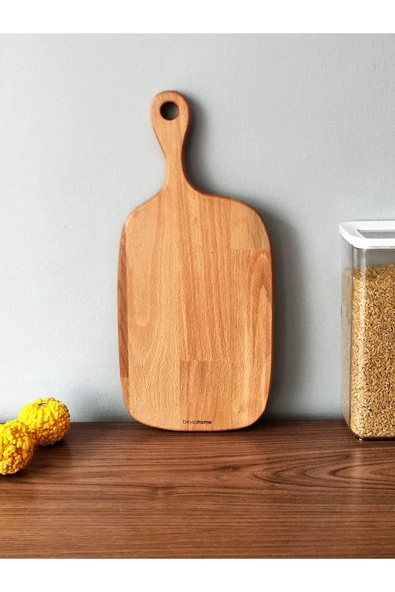 beysahome Ferny Ahşap Kesme Tahtası, Sunum Tahtası, Ahşap Servis Tabağı, Ahşap Peynir Tabağı, Kayın Ağacı - 2