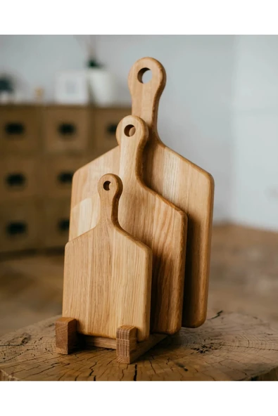 inwood Ahşap standlı 3 boylu kesme tahtası seti ürün görseli