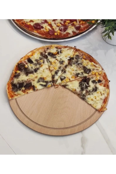 WORKPASAJ Ahşap Sunum Tahtası Servis Tabağı Peynir Servisi Pizza Sunum Tahtası Servis Tahtası - 5
