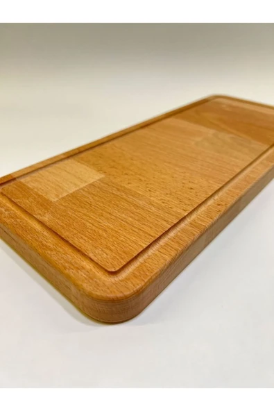 Runo Wood Doğal Ahşap Sunum Tabağı Kek Servisi, Pasta Servisi, Peynir Tabağı Kayın Ağacı - 4