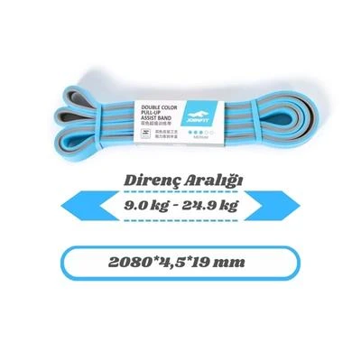 JOINFIT Direnç Lastiği ve Egzersiz Bandı Mavi-Gri Light - 2