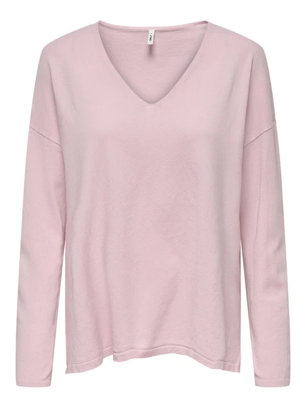 Only 15354092 V Yaka Kadin Triko - Pembe - Resim 6