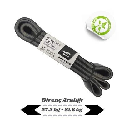 JOINFIT Direnç Lastiği ve Egzersiz Bandı Siyah-Gri XX-Heavy - 1