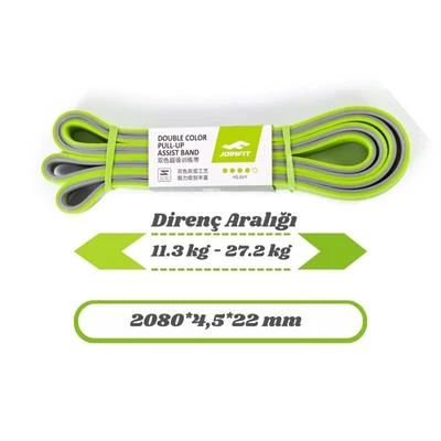 JOINFIT Direnç Lastiği ve Egzersiz Bandı Yeşil-Gri Medium - 2