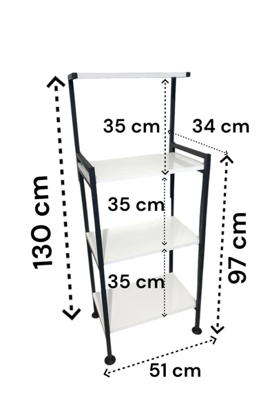 RMD SHOP Oscar Mutfak Standı Kahve Köşesi Mikrodalga Fırın Rafı - 3