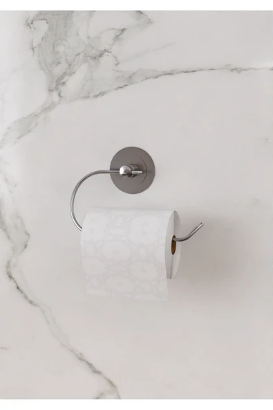 Egem Home Güçlü Yapışkanlı Garantili Krom-Gümüş Tuvalet Kağıtlık Wc Askılık ürün görseli