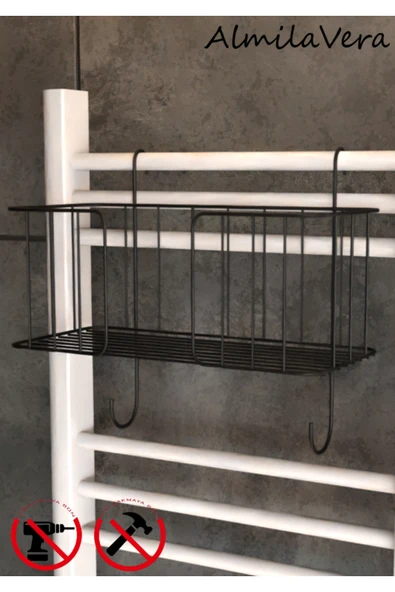 Egem Home Siyah Paslanamaz Kapı Arkası Ütü Ve Ütü Masası Askısı Ütü Düzenleyici Raf - 2