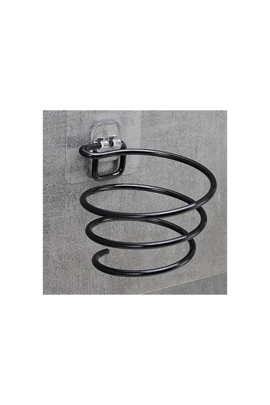 Egem Home Yapışkanlı Güçlü Siyah Fön Makinesi Askısı Saç Kurutma Makinesi Askısı ürün görseli