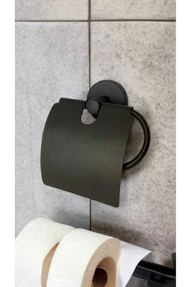 Egem Home Yapışkanlı Banyo Düzenleyici Seti Havluluk, Tuvalet Kağıtlığı, Bornozluk - Resim 5