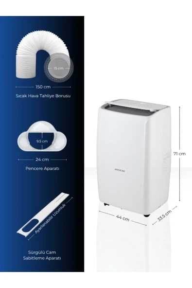 14.000btu Taşınabilir Portatif Mobil Klima - 3