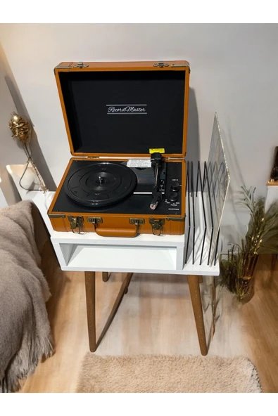 RMD SHOP Plak Ve Pikap Sehpası Ahşap Ayaklı - 5