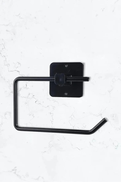 Egem Home Yapışkanlı Siyah Tuvalet Kağıdı Tutacağı/tuvalet Wc Kağıtlık - 3