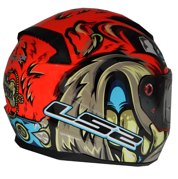 LS2 RAPID 2 SPOX KIRMIZI-GRİ KASK M - Resim 2