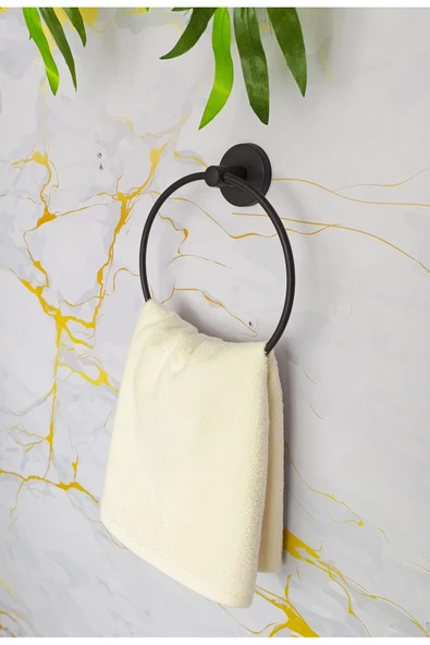 Egem Home Yapışkanlı 2 Katlı Banyo Rafı,yuvarlak Havluluk,tuvalet Kağıtlığı, Bornozluk - Resim 3