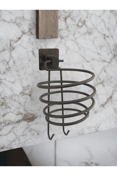 Egem Home Siyah Yapışkanlı Kare Fön Askısı Saç Kurutma Makinesi Askısı ürün görseli