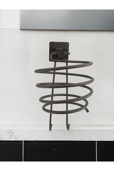 Egem Home Yapışkanlı Kancalı Katı Sabunluk ve Yapışkanlı Fönlük - Resim 2