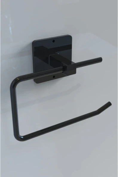 Egem Home Yapışkanlı ve Vidalı Yuvarlak Havluluk Havlu Askısı ve Tuvalet Wc Kağıtlık Pratik Banyo 2'li Set - Resim 4