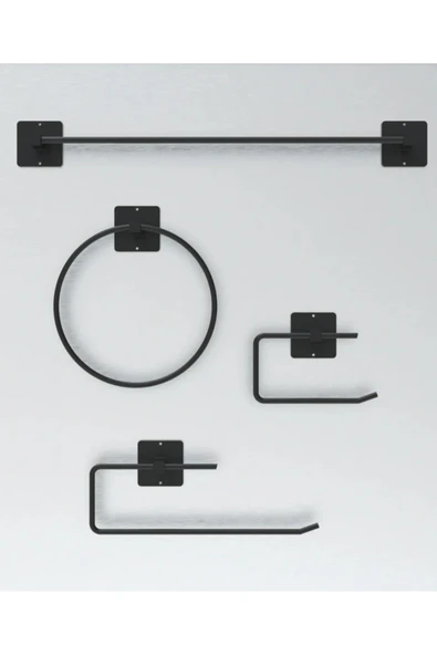 Egem Home Yapışkanlı 4 lü set uzun havluluk yuvarlak havluluk wc kagıdı askısı kağıt havluluk askısı ürün görseli