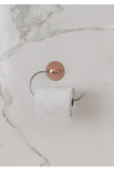 Egem Home Güçlü Yapışkanlı Garantili Rose Gold Tuvalet Kağıtlık Wc Askılık ürün görseli