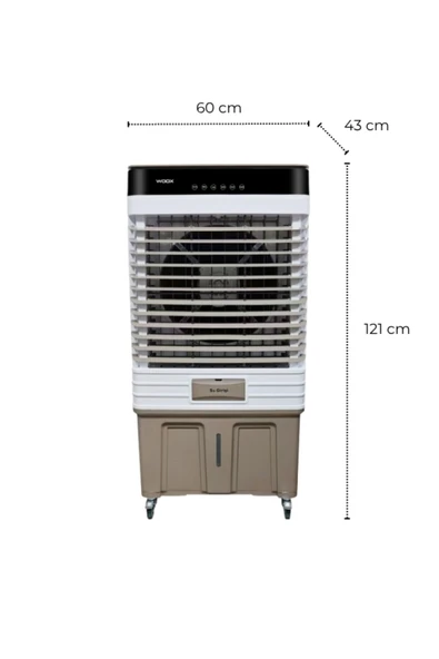 75 Lt Su Kapasiteli, 280 Watt, Otomatik Salınım, Dijital Touch Panel, Portatif Hava Soğutucu - 3